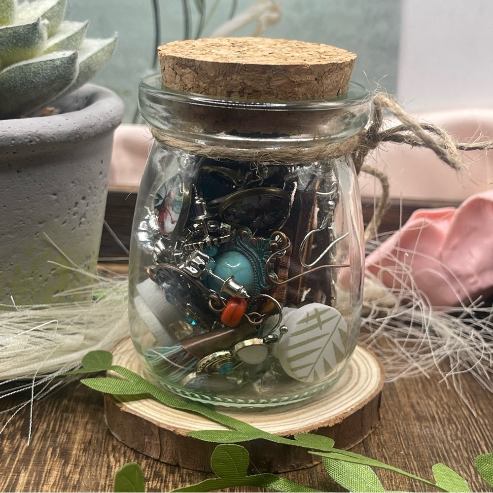 Mystery Glass Jar of Jewelry - Picture 4 of 5